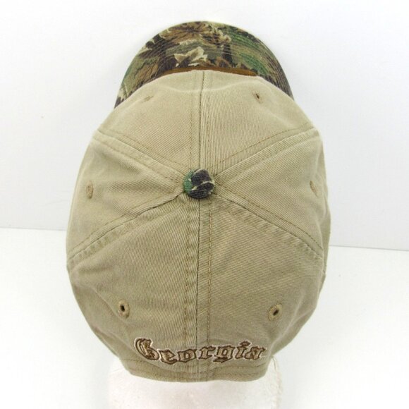 Georgia Bulldogs Embroidered Logo Men's Brown & Camo Adj Strap Back Cap Hat - Picture 5 of 8